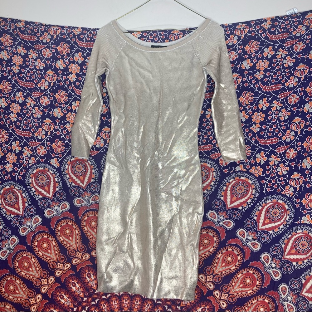 Bebe metallic bodycon dress
